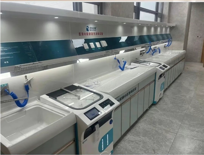 山东烟台象楠整骨医院内镜清洗工作站、内镜自动清洗消毒机、纯水机安装调试完成